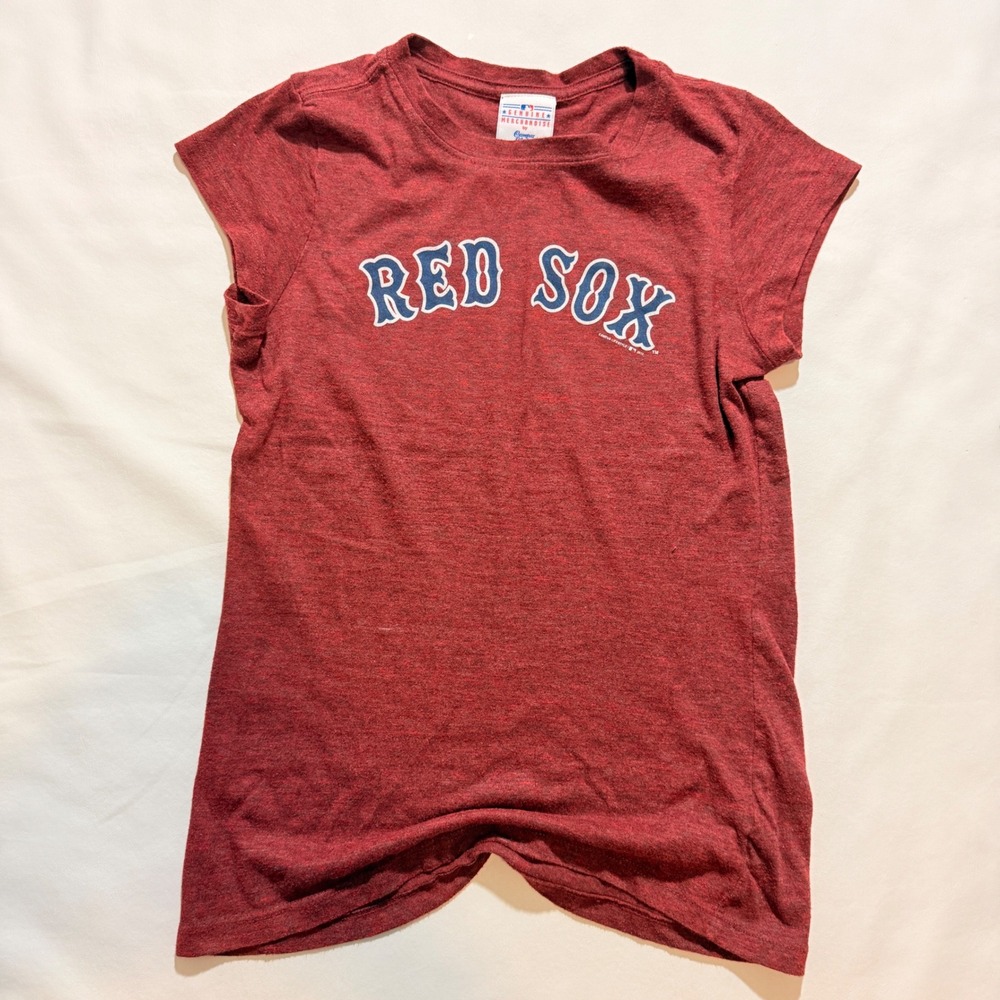 Campus Lifestyle Red Sox T-Shirt Women Medium Burgundy Tri-Blend Made in USA